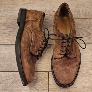 VELASCA Milano Italy Brown Suede Leather 42.5 EU /9.5 US Dress Casual Mens Shoes